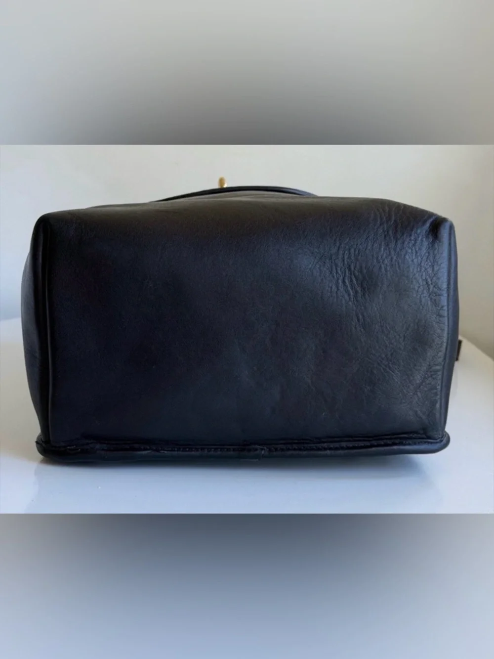 Vintage Coach Daypack #9791 Black Leather Backpack Made in USA Classic Turnlock - Picture 8 of 15